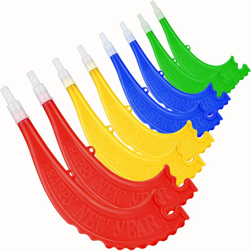 Meooeck 16 Pieces Rosh Hashanah Shofar Horn Rosh Hashanah Decorations, Noisemaker Toys Rosh Hashanah Toys Rosh Hashanah Horns Instruments for Joyful Parties, New Year, 4 Colors