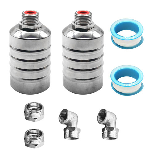 304 Stainless Steel Fully Automatic Water Level Control Float Valve Mini Float Valve with 1/2" 3/4" Side Inlet Adapter Auto Float Water Shut off Valve 2Pcs for Water Tank Towers
