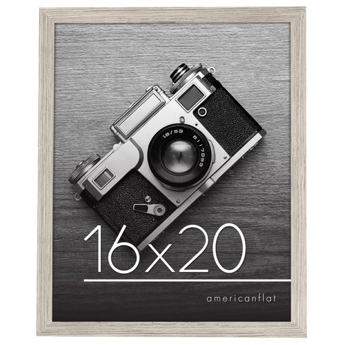 Americanflat 16x20 Poster Frame in Driftwood - Composite Wood with Polished Plexiglass - Horizontal and Vertical Formats for Wall with Included Hanging Hardware