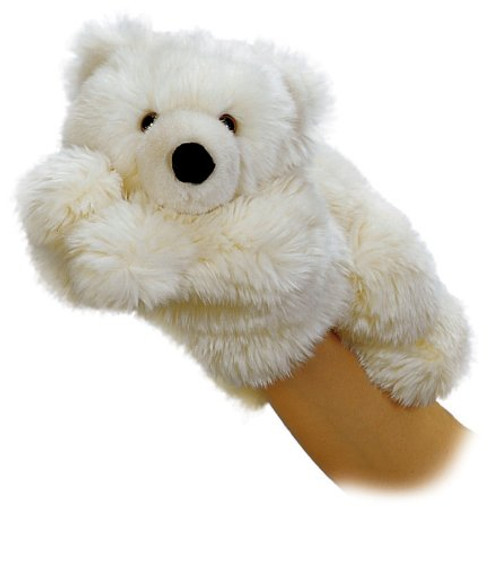 Aurora World Slushy Polar Bear Hand Puppet, 11"