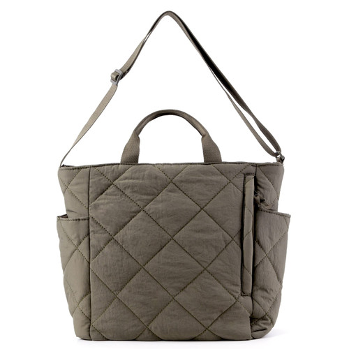 Quilted Tote Bag for Women Puffer Hobo Handbag Lightweight Quilted Padding Shoulder Bag Nylon Padded Crossbody Bag Zip Closure