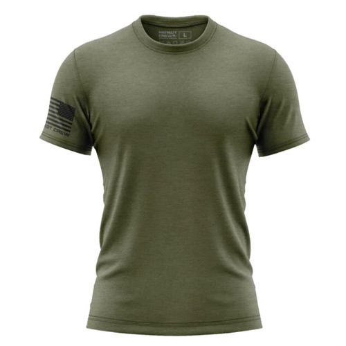 Patriot Crew Men's Fresh Crewneck American Made Graphic Tee, Patriotic, USA & Freedom Style Shirt (Military Green, X-Large)