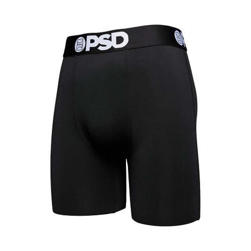 PSD Men's Solids Bb Boxer Briefs, Black, M