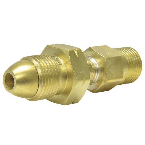 Uniweld F32 Brass Adaptor from CGA510"POL" Tank to CGA520"B" Regulator