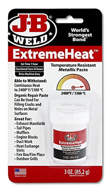 J-B Weld 37901 2 Pack 3 oz. Extreme Heat Temperature Resistant Metallic Paste