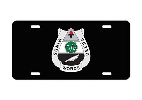 US Army Division - 15th Psychological Operations Btn DUI - Black Aluminum License Plate