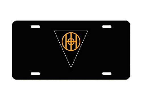 US Army Division - 83rd Infantry Division SSI - Black Aluminum License Plate
