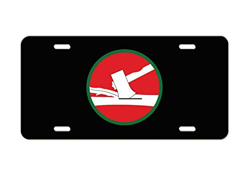 US Army Division - 84th Training Command Infantry Division SSI - Black Aluminum License Plate