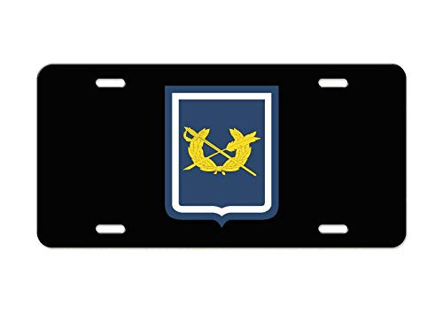 US Army Division - Judge Advocate General Coat of Arms - Black Aluminum License Plate
