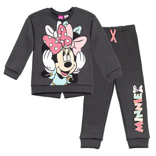Disney Minnie Mouse Little Girls Fleece Pullover Sweatshirt Pants Set Gray 7-8 Disney Minnie Mouse Little Girls Fleece Pullover Sweatshirt Pants Set Gray 7-8