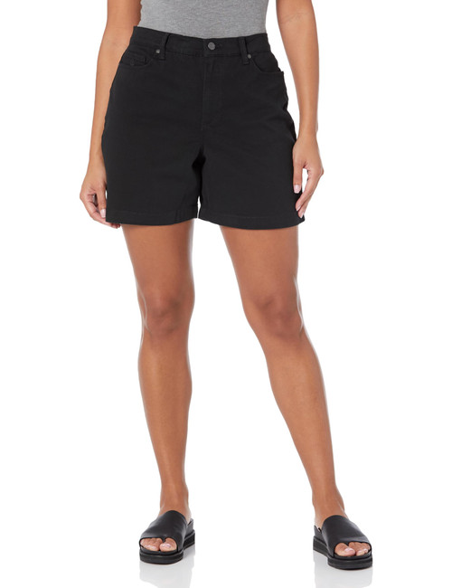 Gloria Vanderbilt Women's Amanda Basic Jean Short, Black, 12 Regular