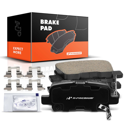 A-Premium Rear Ceramic Disc Brake Pads Set Compatible with Select Acura and Honda Models - MDX 2001-2006, Odyssey 2002-2004, Pilot 2003-2008, V6 3.5L, with Hardware, 4 Pcs A-Premium Rear Ceramic Disc Brake Pads Set Compatible with Select Acura and Honda Models - MDX 2001-2006, Odyssey 2002-2004, Pilot 2003-2008, V6 3.5L, with Hardware, 4 Pcs