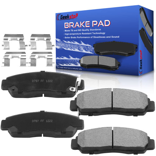 Geekstop D787 Front Disc Brake Pads Compatible with 2003-2012 Honda Accord, 2004,2006-2011 Honda Civic, 1999-2008 Acura TL, 2004-2010 Acura TSX, 1999-2004 Acura RL, 2001-2003 Acura CL, 06-11 Acura CSX