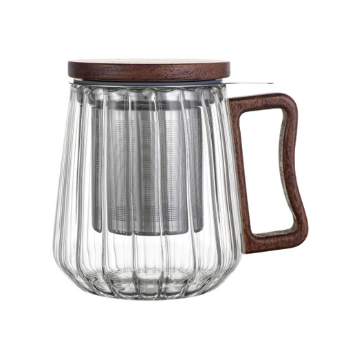 Tea Cup with Infuser and Lid, Glass Tea Cup, Borosilicate Glass Mug, 17oz Tea Mug, Clear Tea Cup for Loose Leaf Tea, Blooming Tea, Tea Bag (Threaded Mug) Tea Cup with Infuser and Lid, Glass Tea Cup, Borosilicate Glass Mug, 17oz Tea Mug, Clear Tea Cup for Loose Leaf Tea, Blooming Tea, Tea Bag (Threaded Mug)