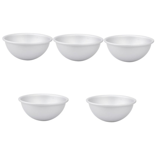 Hemoton 5pcs Half Round Baking Mold Stainless Steel Cake Pan Dome Cake Pan Sphere Mold Cake Baking Mold DIY Cake Making Mold Cake Ball Mold Kitchen Accessory Cake Supply Cake Dessert Mold