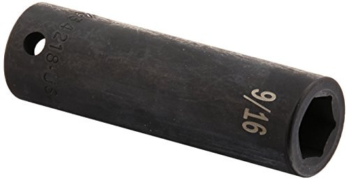 SK Hand Tool 34218 1/2-Inch Drive Deep Impact Socket, 9/16-Inch