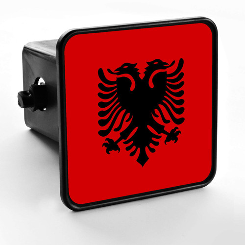 Durable Trailer Hitch Cover - Flag of Albania (Albanian)