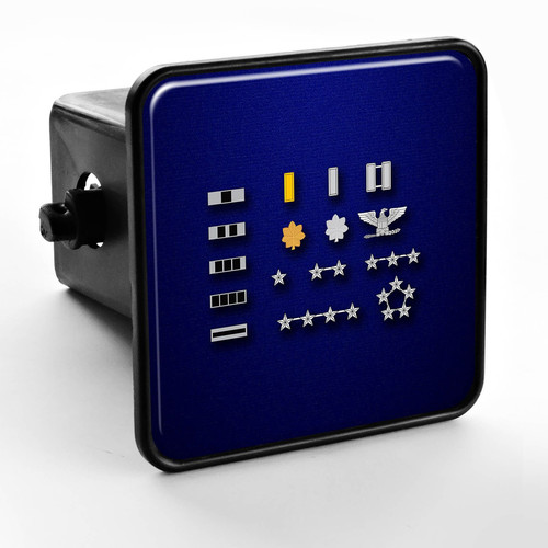 Trailer Hitch Cover - US Army, Officer and Warrant Officer Rank Insignia
