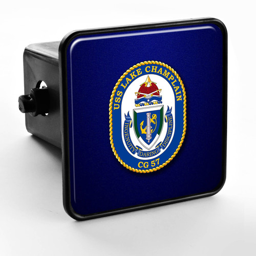 ExpressItBest Trailer Hitch Cover - US Navy USS Lake Champlain (CG 57), Cruiser (Crest)