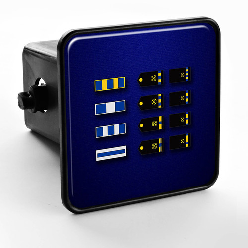 ExpressItBest Trailer Hitch Cover - US Navy, Warrant Officer Rank Insignia