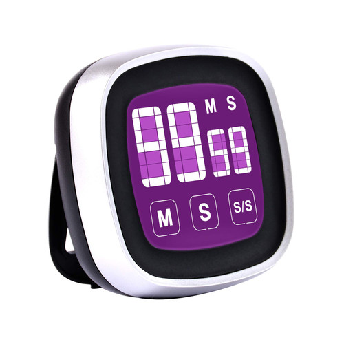 Vihimi Digital Kitchen Timer Countdown Timer Magnetic Timer with Strong Alarm and Large LED Display Digital Timer for Cooking, Exercising or Testing (Purple)
