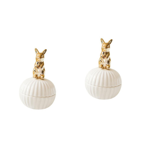 BESTOYARD 2 pcs Container ceramic jar with lid trinket case jewelry holder jar jewelery organise jewelry case