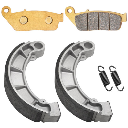 Semi-Metallic-Pro Front Brake Pads And Rear Brake Shoes Compatible With Honda Shadow VLX 600 VT600 1994-2007
