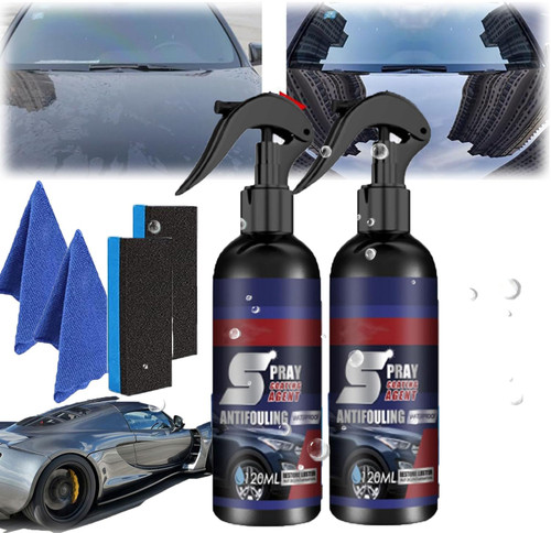 Multi-Functional Coating Renewal Agent, 3 in 1 Ceramic Car Coating Spray, 3 in 1 High Protection Quick Car Coating Spray, 4.3oz Car Coating Agent Spray, Plastic Ceramic Coating for Cars (2PCS)