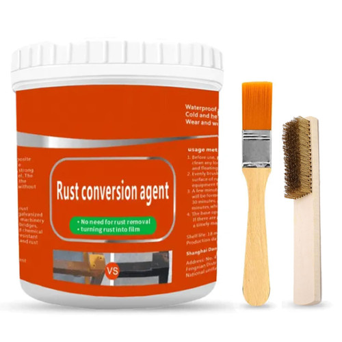 Rust Renovator - 2024 New Rust Remover for Metal, Rust Conversion Agent, Rust Converter Rust Remover for Metal Multi-Purpose Anti-Rust Paint, Water-Based Rust Treatment with Brush (White)