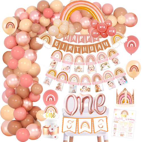 Boho Rainbow 1st Birthday Decorations, Bohemian First Decorations, Bohemian Rainbow Baby Monthly Milestone Photo Banner Highchair Banner, Neutral Rainbow Cake Topper Bohemian Crown Hat for Baby Girls First Birthday Boho Rainbow 1st Birthday Decorations, Bohemian First Decorations, Bohemian Rainbow Baby Monthly Milestone Photo Banner Highchair Banner, Neutral Rainbow Cake Topper Bohemian Crown Hat for Baby Girls First Birthday