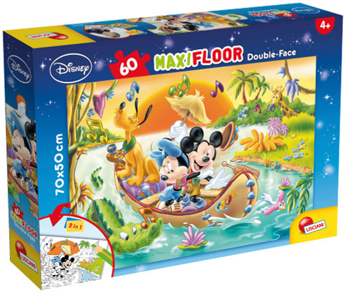 Disney 48205 Puzzle Df Supermaxi Mickey, Size-70 x 50 cm. with 60 Pieces, Multi Colour, One