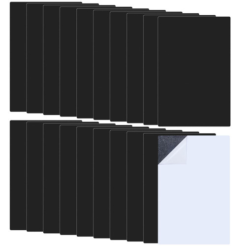 Frienda 20 Pcs Foam Padding Sheet, Self Adhesive 12" x 8" x 1/8" Foam Sheets Foam Insulation Closed Cell Rubber Anti Vibration High Density Neoprene Rubber Sheets Foam Rubber Pads, Black