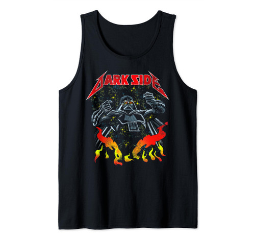Star Wars Darth Vader Heavy Metal Flames Tank Top