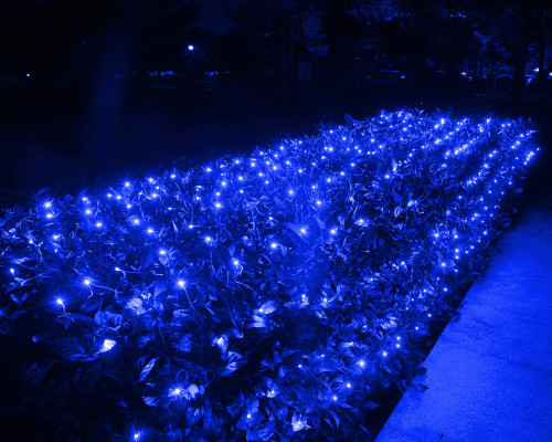 Joomer 12ft x 5ft 360 LED Christmas Net Lights, 8 Modes Bush Mesh Lights Connectable, Timer, Waterproof for Christmas Trees, Bushes, Garden, Outdoor Decorations (Green Wire, Blue)