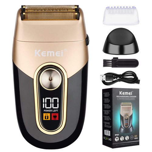 KEMEI Electric Shavers for Men, Waterproof Cordless Rechargeable Beard Trimmer Electric Razors Reciprocating Precision Trimmer Twin Blade Multifunction Razor Barber Supplies KEMEI Electric Shavers for Men, Waterproof Cordless Rechargeable Beard Trimmer Electric Razors Reciprocating Precision Trimmer Twin Blade Multifunction Razor Barber Supplies