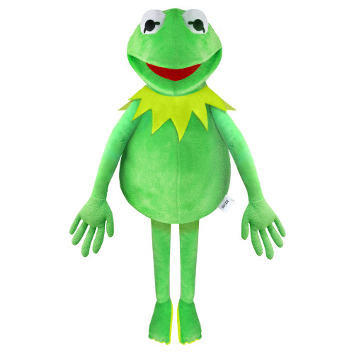 Kermit Frog Puppet, The Muppet Show, Soft Hand Frog Stuffed Plush Toy with 50 Pcs Kermit Frog Stickers, Halloween Christmas Thanksgiving Gift Ideas for Boys and Girls- 28 Inches