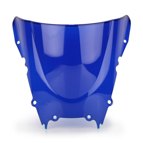 Motorcycle Front Windscreen Windshield Protection ABS Plastic Wind Deflector Screen Fit for Yamaha YZF R6 600 1998 1999 2000 2001 2002 (Blue)