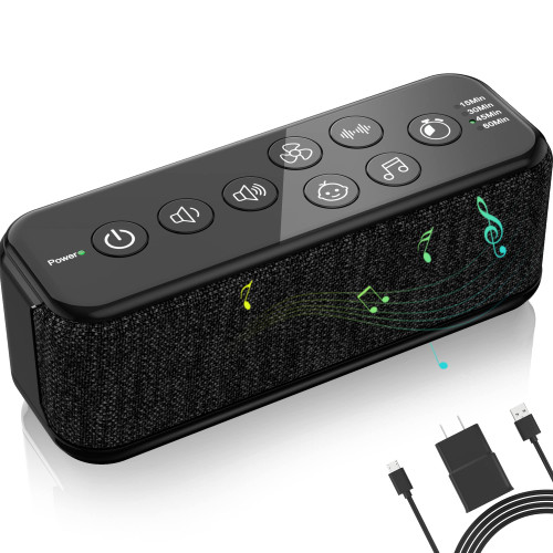 White Noise Machine,Rechargeable Sound Machine for Adults Baby Kids Sleeping,42 Soothing Sounds,Timer,8-Level Volume,Memory Function,Portable Battery Powered Sound Therapy for Travel Office Privacy White Noise Machine,Rechargeable Sound Machine for Adults Baby Kids Sleeping,42 Soothing Sounds,Timer,8-Level Volume,Memory Function,Portable Battery Powered Sound Therapy for Travel Office Privacy