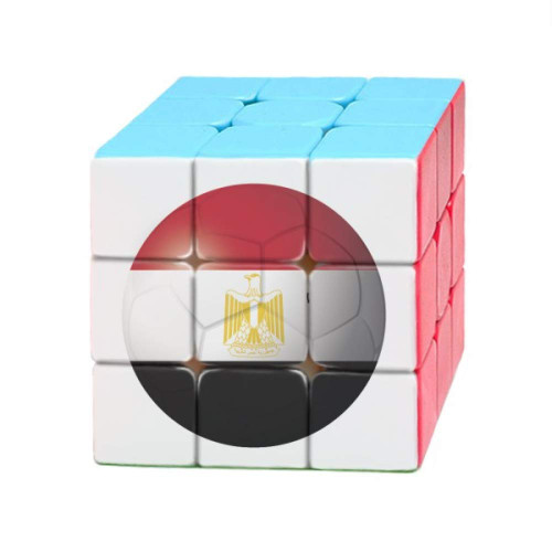 Egypt National Flag Soccer Football Magic Cube Puzzle 3x3 Toy Game Play
