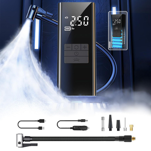 Tire Inflator Portable Air Compressor, 150PSI Cordless Air Pump with 5000mAh Rechargeable Battery for Car Tires, Bike, motorcycle, Balls, Inflatables, auto-Shutoff Function, electric, gauge Tire Inflator Portable Air Compressor, 150PSI Cordless Air Pump with 5000mAh Rechargeable Battery for Car Tires, Bike, motorcycle, Balls, Inflatables, auto-Shutoff Function, electric, gauge