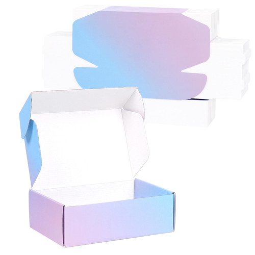 DERZIFUN 6x4x2 Inch Small Shipping Boxes for Packaging Small Business, 30 Pack Mailing Boxes Corrugated Cardboard Mailer Gift Box (Gradients)