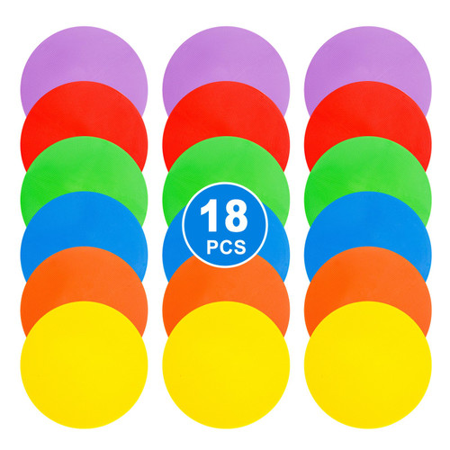 9inch Spot Markers Flat Field Cones? Non Slip Rubber Agility Markers Flat Field Cones ? for Soccer Basketball Sports Speed Agility Training ?18 pcs? (18) 9inch Spot Markers Flat Field Cones? Non Slip Rubber Agility Markers Flat Field Cones ? for Soccer Basketball Sports Speed Agility Training ?18 pcs? (18)