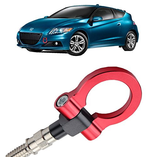 JGR Front Bumper Tow Hooks Round Track Racing For 2010-2014 Honda Fit 2nd Gen 2011-2014 Honda Insight 2011 - Up Honda CR-Z (Red)