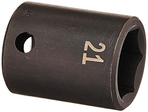 SK Hand Tool 34071 1/2-Inch Drive Standard Impact Socket, 21mm
