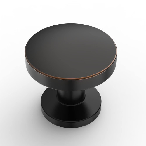Amerdeco 10 Pack Oil Rubbed Bronze Cabinet Knobs Single Hole Cabinet Pulls Round Kitchen Cabinet Knobs Drawer Knobs Dresser Knobs and Pulls for Bathroom Cabinets ZH0051