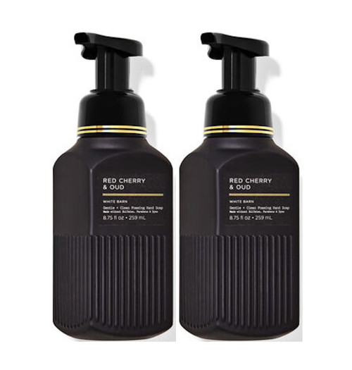 Bath and Body Works Gentle Foaming Hand Soap 8.75 Ounce 2-Pack (Red Cherry & Oud)