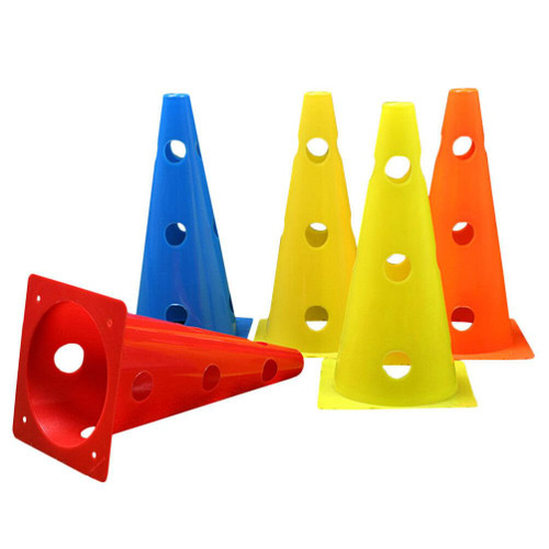 BESPORTBLE 5pcs Plastic Agility Cones Soccer Cones Training Agility Field Marker Cones Colored Marker Cones with Hole for Training, Football Basketball Drills, Activity BESPORTBLE 5pcs Plastic Agility Cones Soccer Cones Training Agility Field Marker Cones Colored Marker Cones with Hole for Training, Football Basketball Drills, Activity