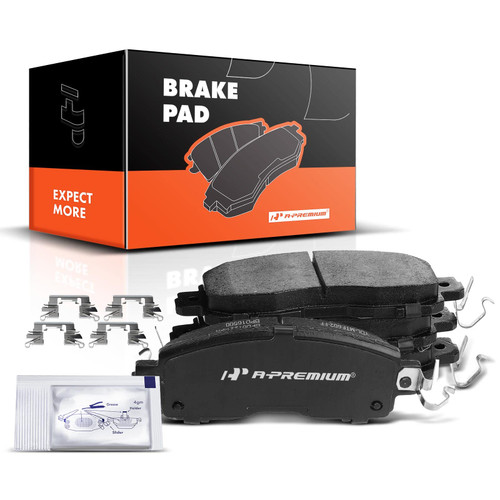 A-Premium Front Ceramic Disc Brake Pads Set Compatible with Select Nissan Models - Altima 2013-2020, LEAF 2014-2017, with Hardware, 4 Pcs