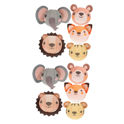 Abaodam 10 pcs Animal Lantern Bunny for Decor Jungle Decorations Paper Lanterns Party Decorations Paper Lanterns for Classroom Animal Paper Lanterns Iron Animals Paper Lanterns