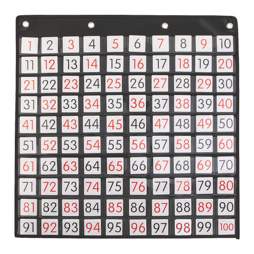 Fun Express Count to 100 Pocket Chart - 101 Pieces - Educational and Learning Activities for Kids